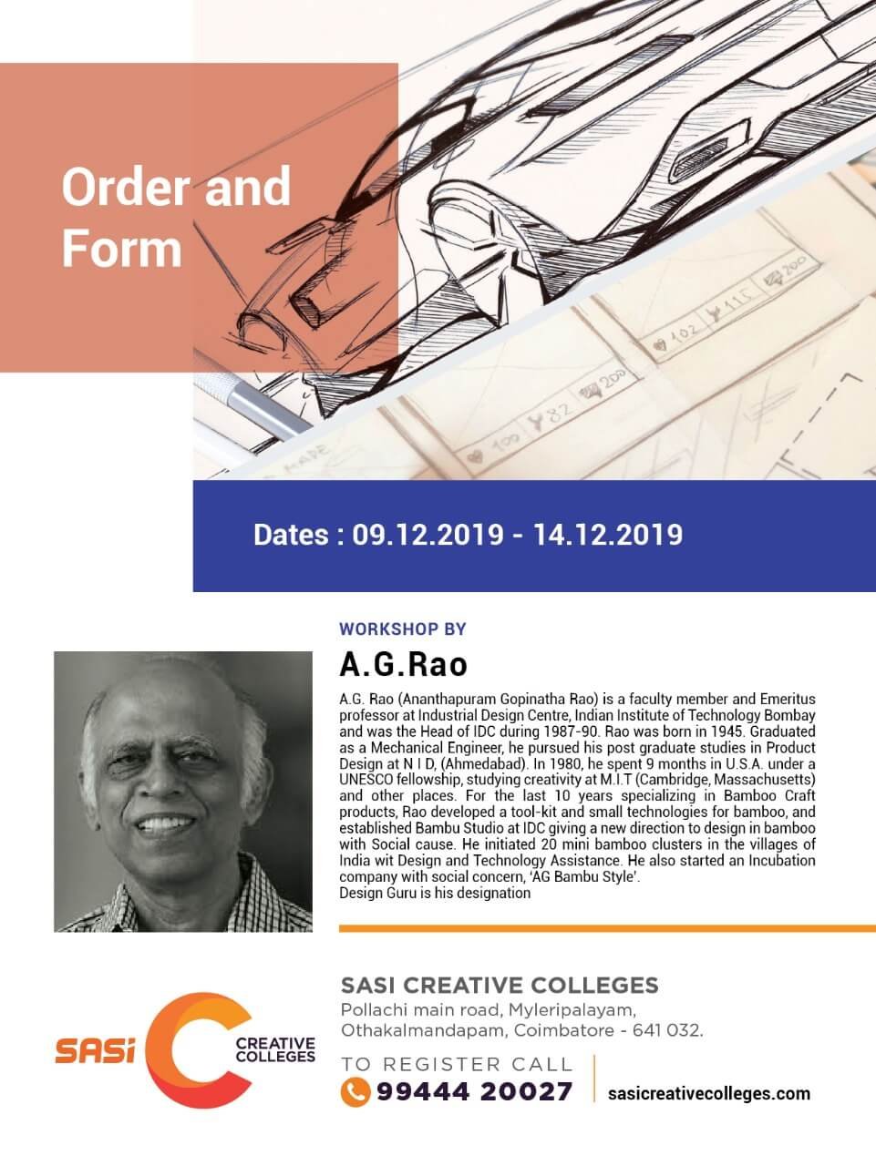 order and form sasi creative school of architecture